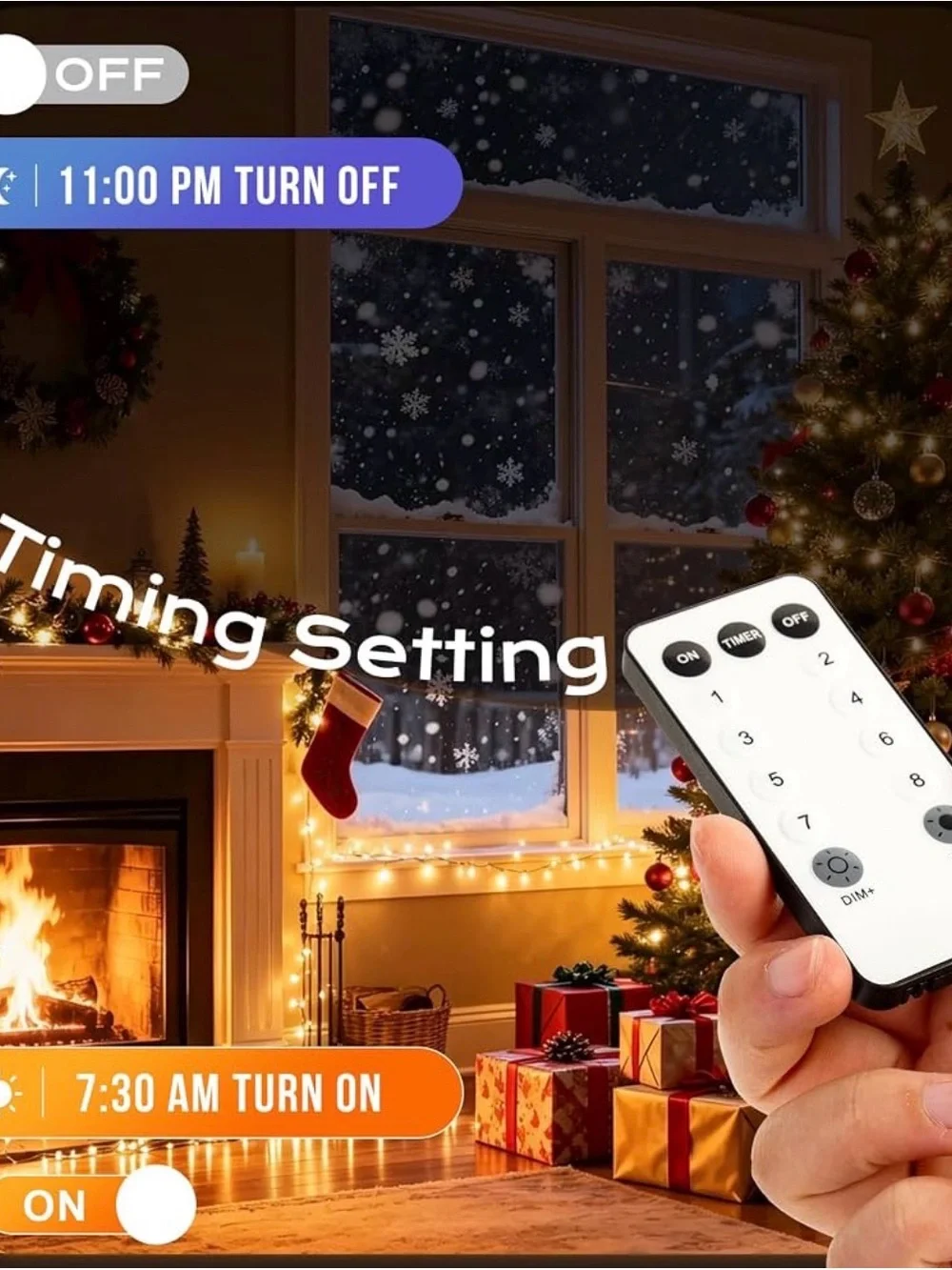 Holiday LED String Lights for Christmas Tree - Warm White